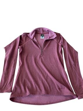 Patagonia Women's Quarter-Zip Long Sleeve Pullover base layer- Mauve Pink